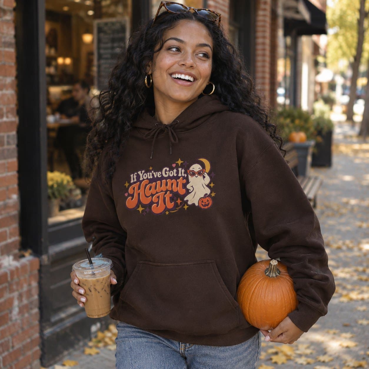 Haunt It Hoodie, worn