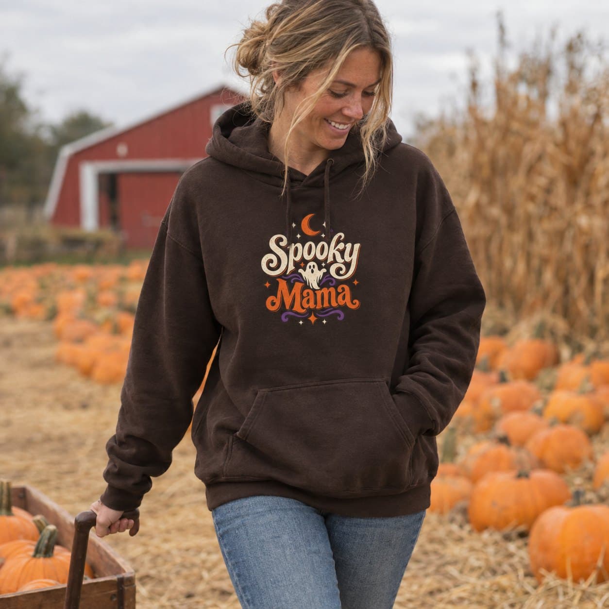 Spooky Mama Hoodie, worn