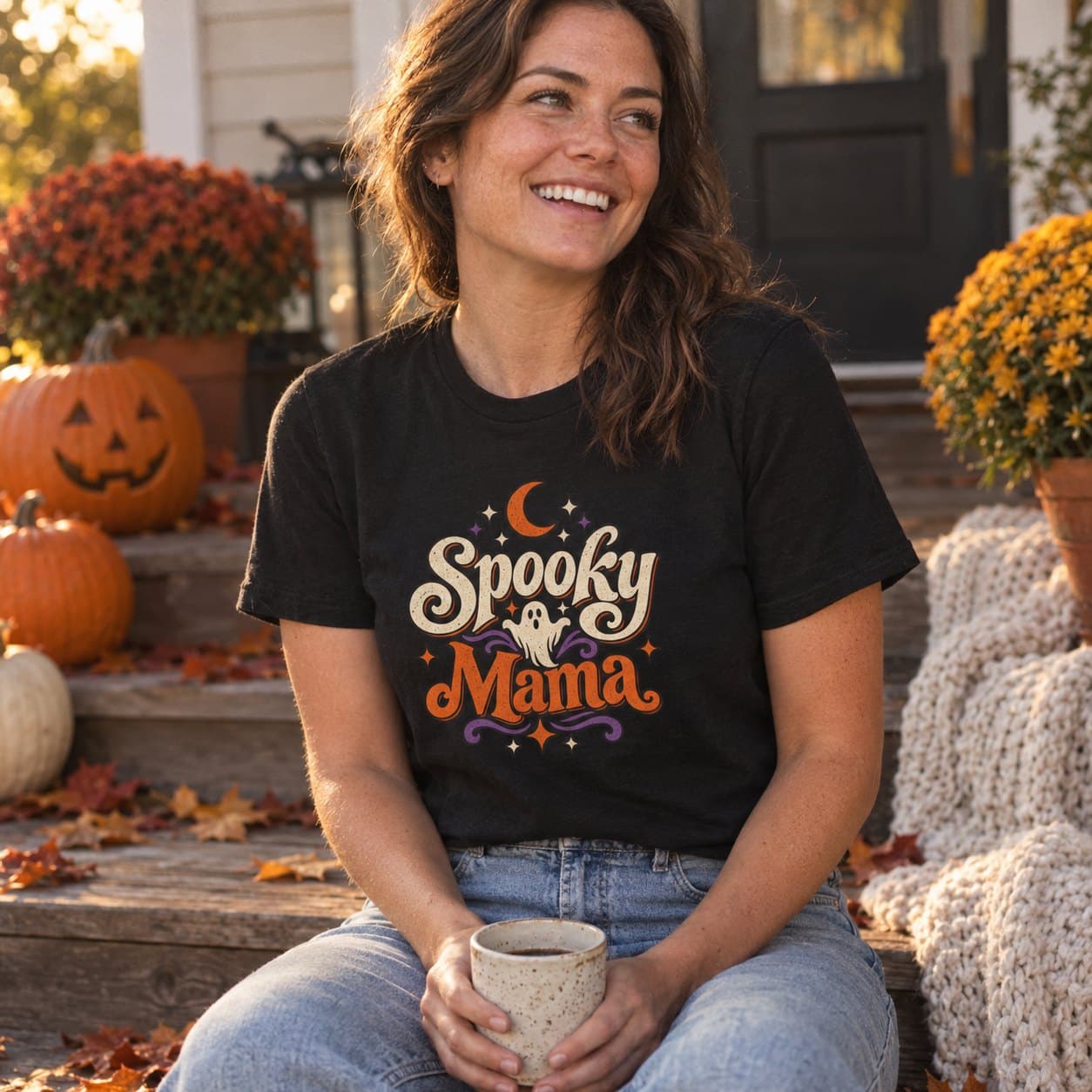 Spooky Mama Tee, worn